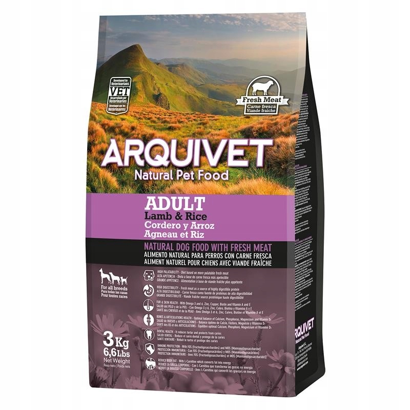 Arquivet Adult jehněčí s rýží 3 kg