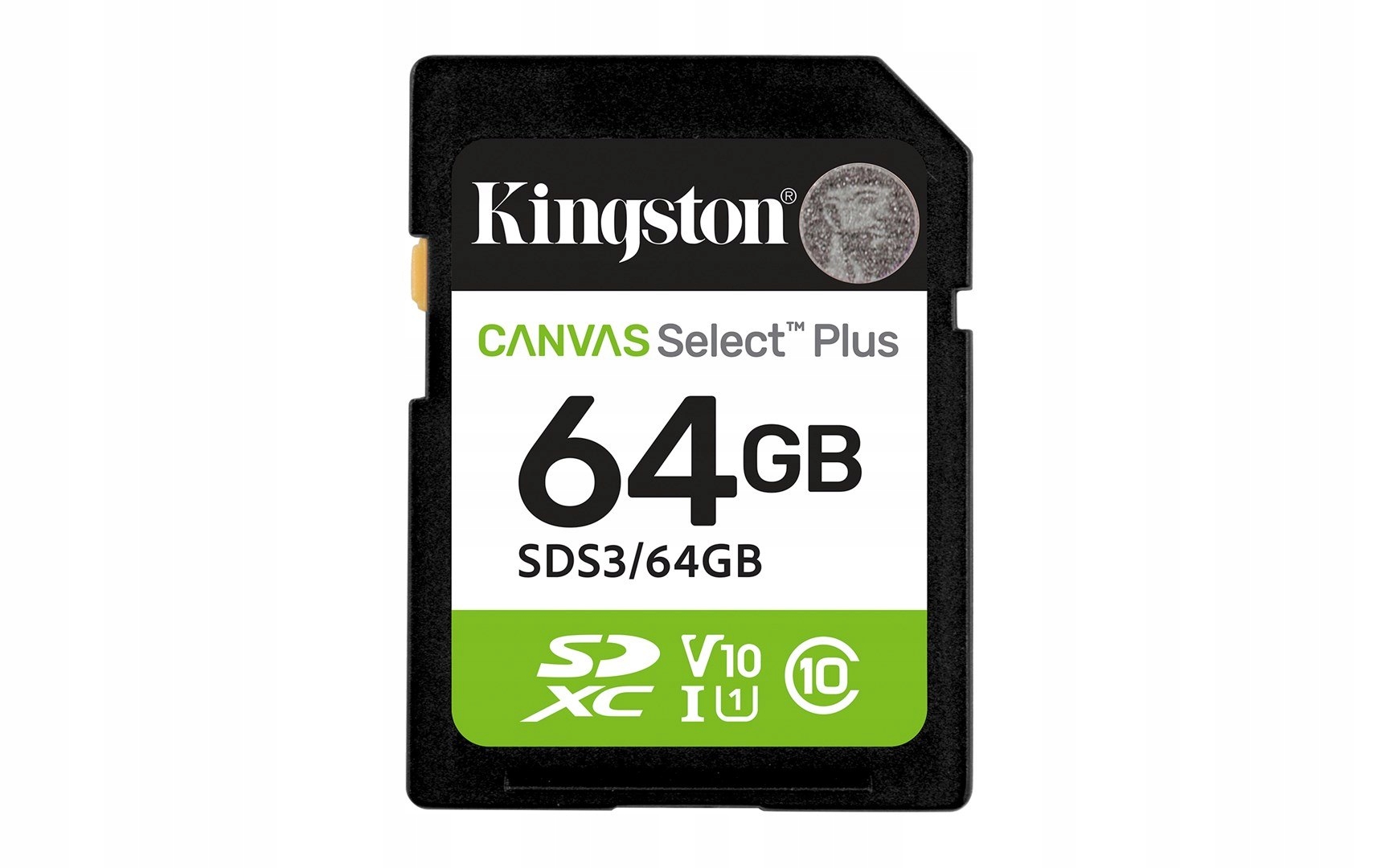 Kingston Sdxc 64GB Canvas Select Plus Gen3 100MB/s