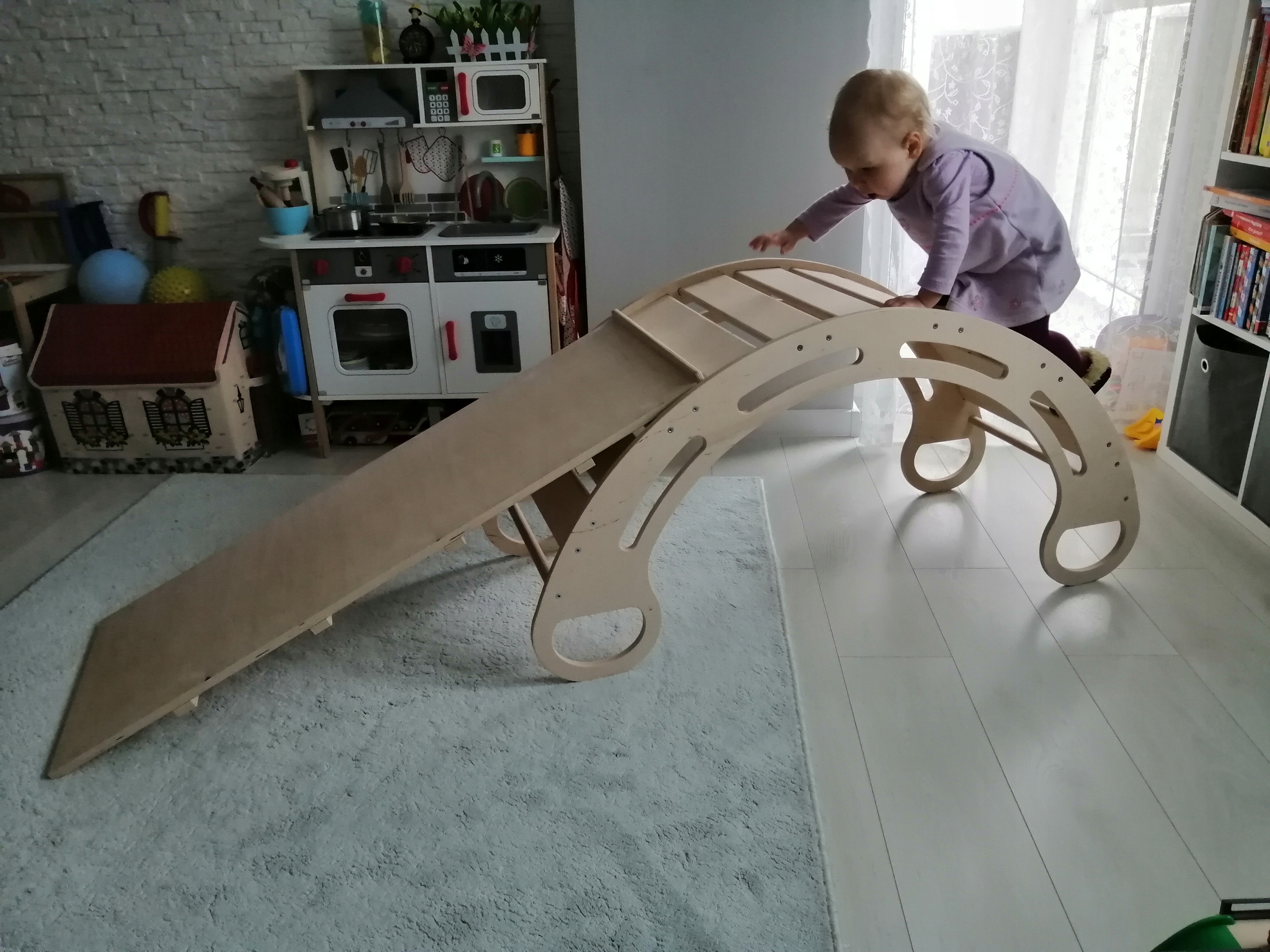 Zjeżdżalnia do bujaka - Montessori olejowana Marka Lila Baby