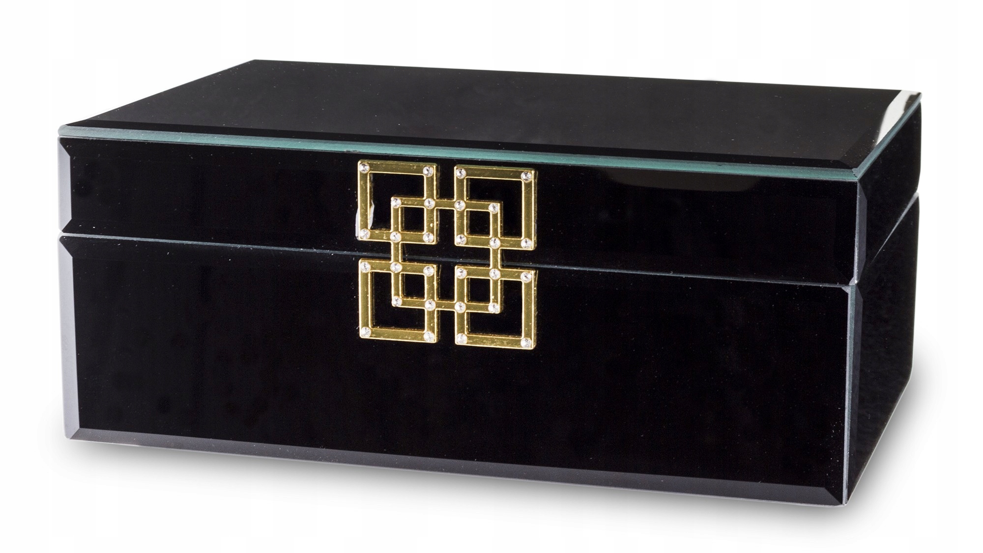 

Lustrzana Szkatułka Czarna Na Biżuterię Glamour