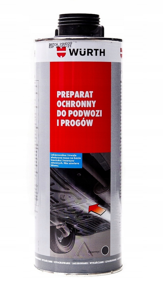Preparat Do Zabezpieczania Konserwacji Podwozia Baranek Czarny 1kg Wurth