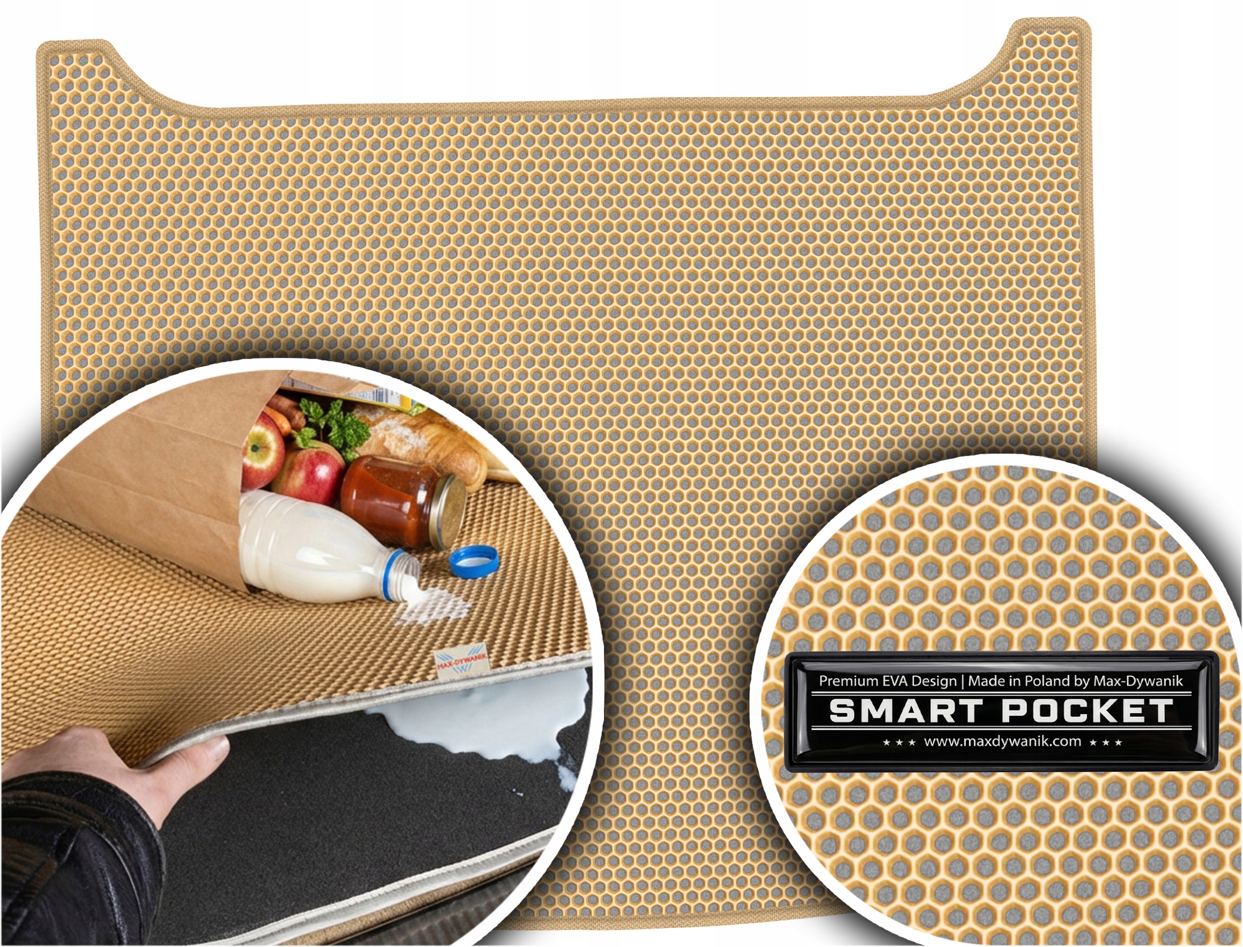 Dacia Lodgy Minivan 5os 2012-2022 Vložka do kufru Eva Smart Pocket Béžová