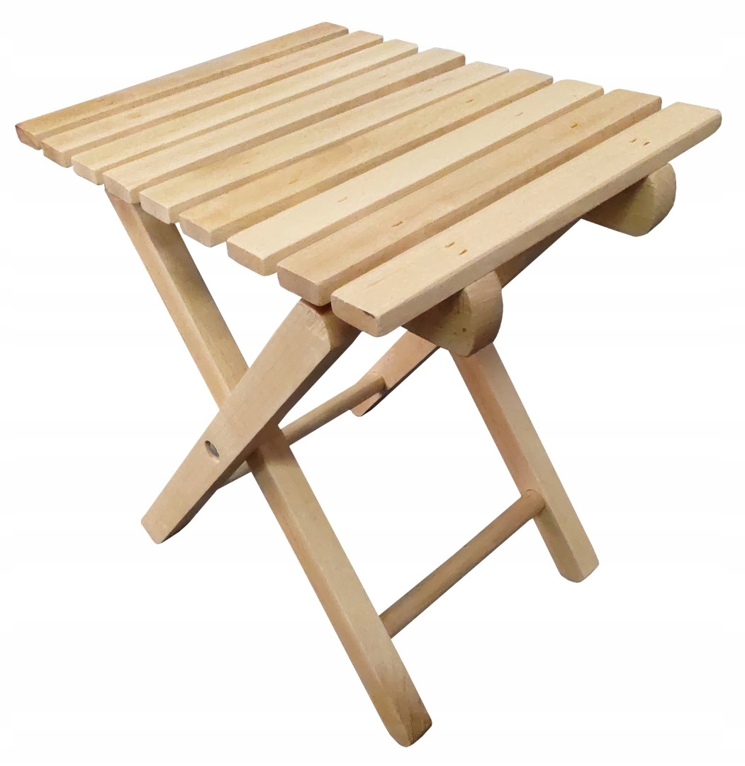 Skladací stôl. Drevená buková stolička