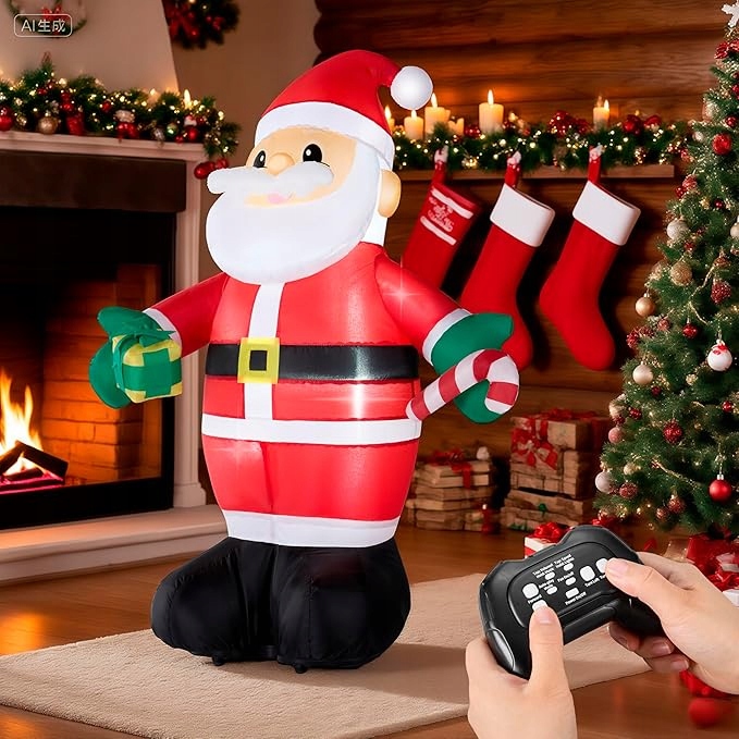 Nafukovací Mikuláš Rc 90 cm Led Hudba Diaľkovo ovládaný 360° Dekorácia