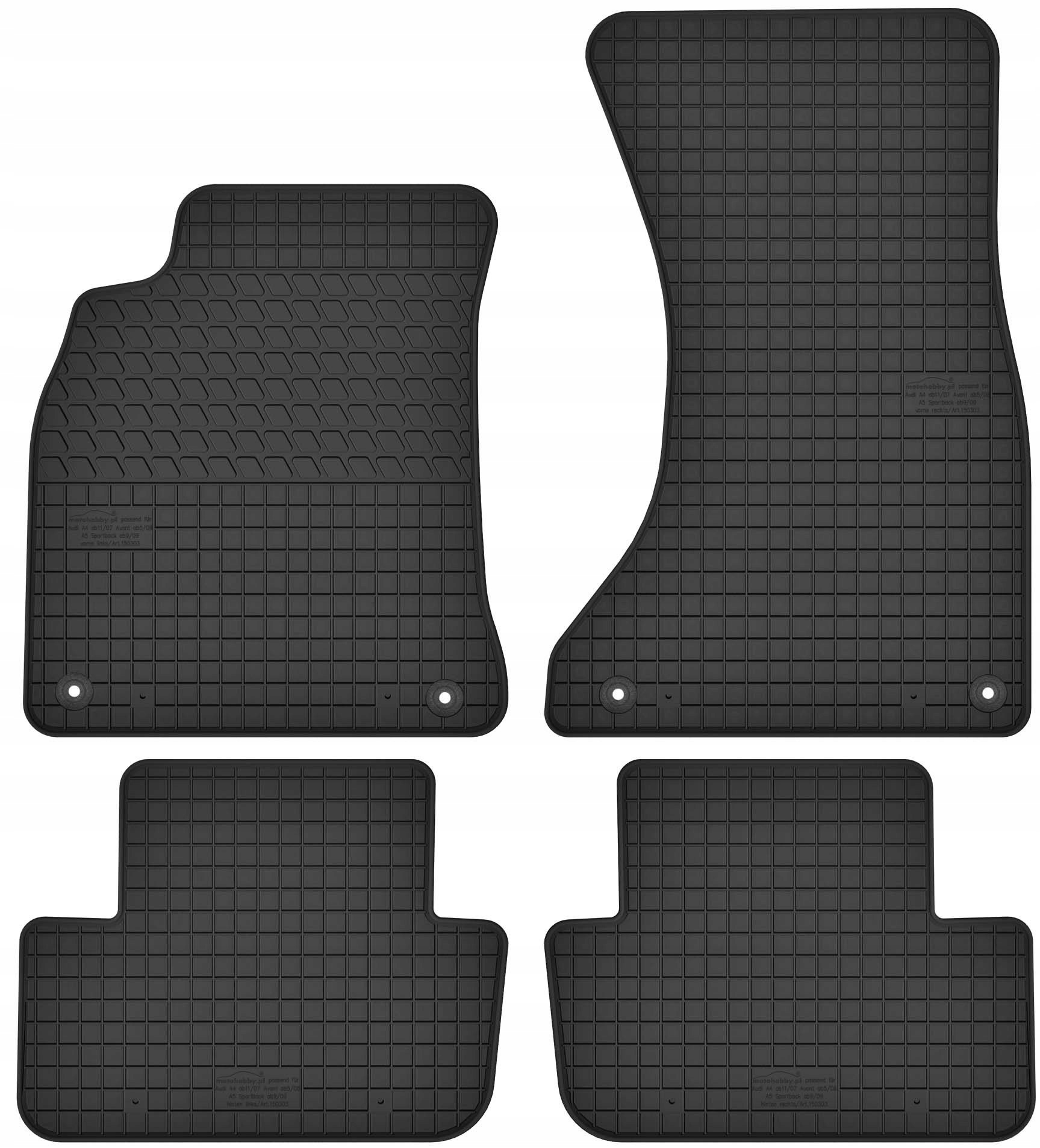 Dywaniki gumowe MotoHobby Audi A4 B8 A5 8F 2008-2015/2007-2017 kpl. 4 szt.