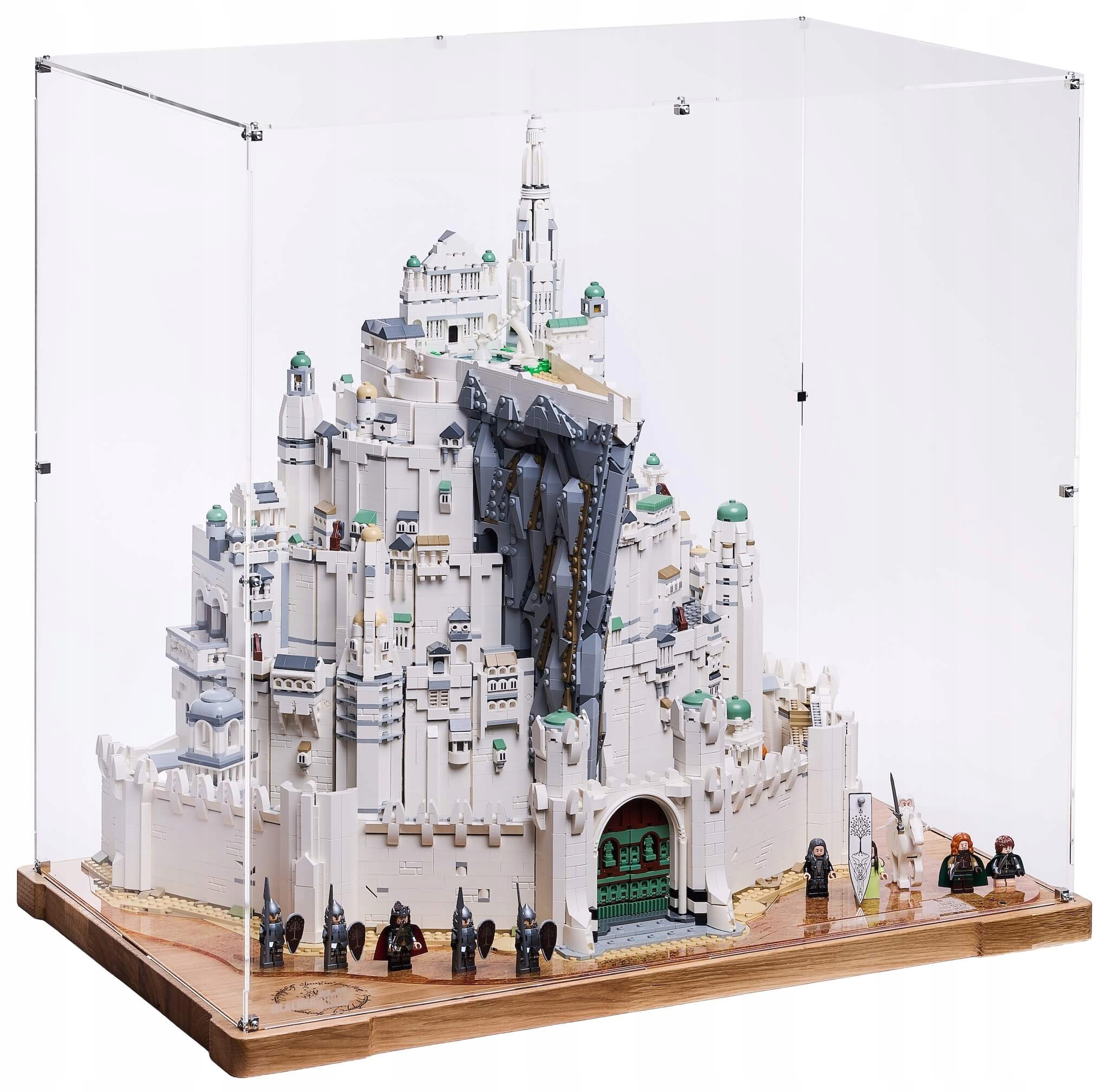 Vitrína Wood Blacked Brick pre Lego 11377 Pán prsteňov: Minas Tirith