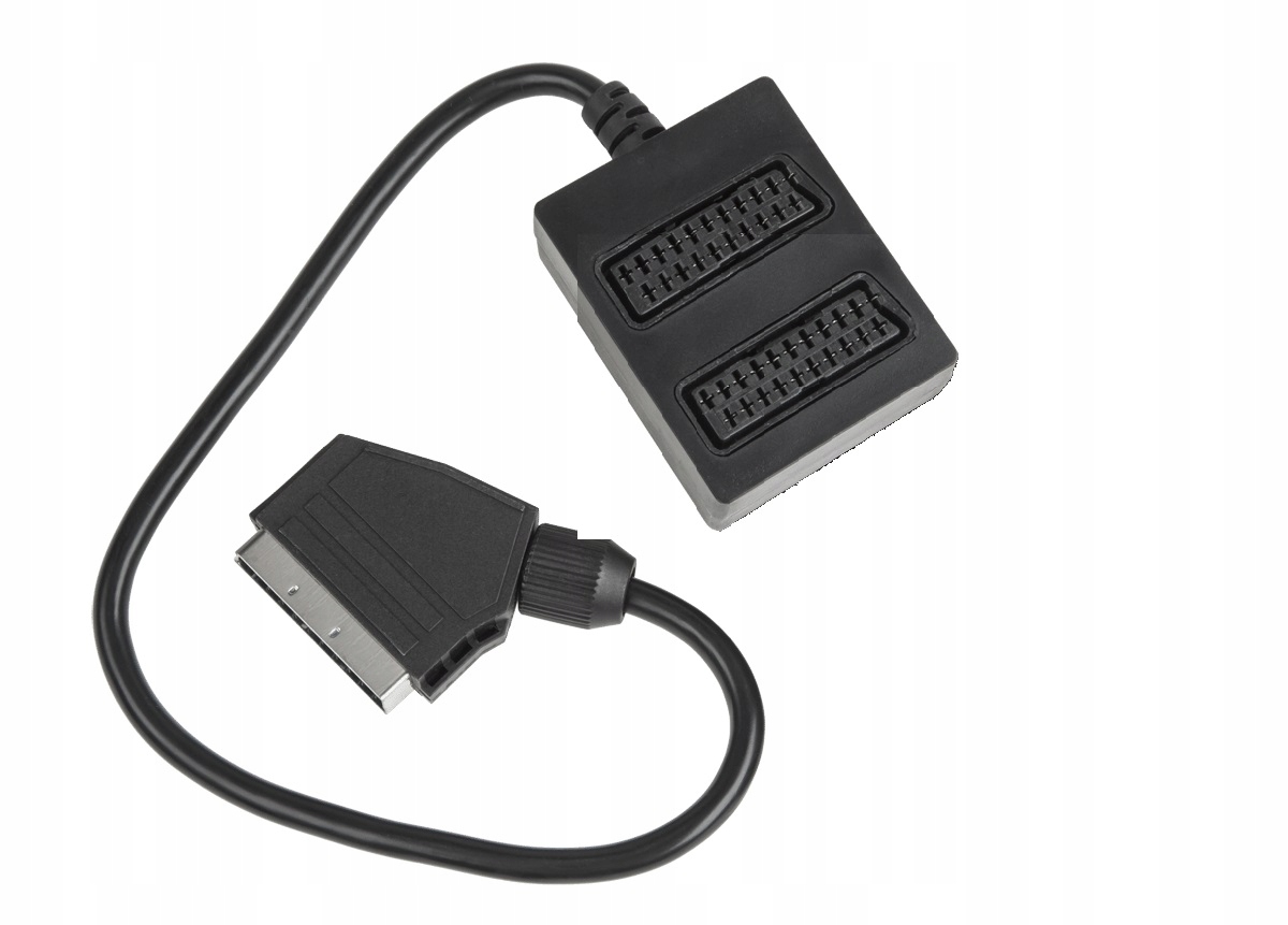 Kabel Wtyk EURO - 2 Gniazda EURO Złącze rozgałęźnik Przejście ZLA0386