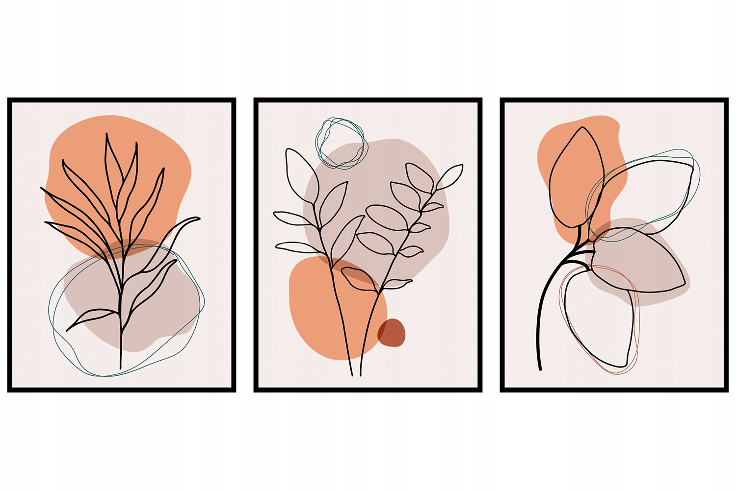 

3 plakaty obrazy na ścianę tryptyk grafika 40x50cm