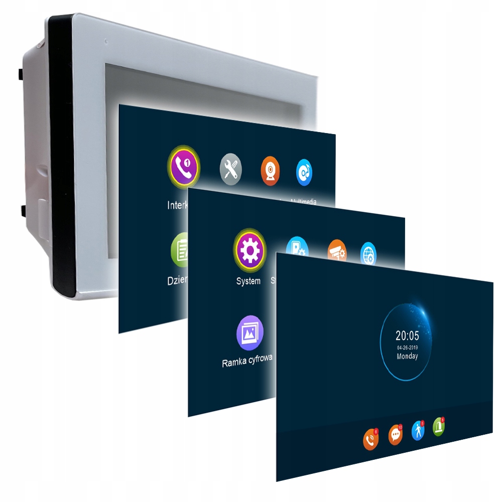 Wideodomofon HD MIA VID 7W-SD-FHD-TS-TUYA - Bezpie Kolor biały