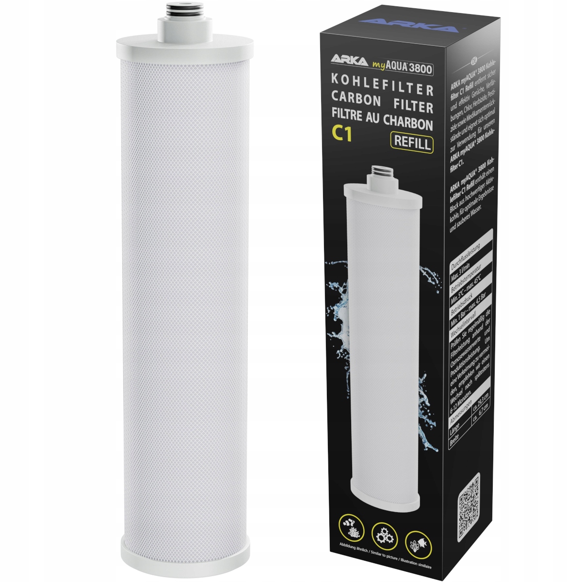 Levně Arka Carbon Filter C1 Refill Uhlíková vložka myAqua 3800, doplněk