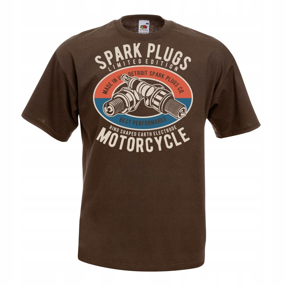 

Koszulka silnik motocykl motor speed M brązowa