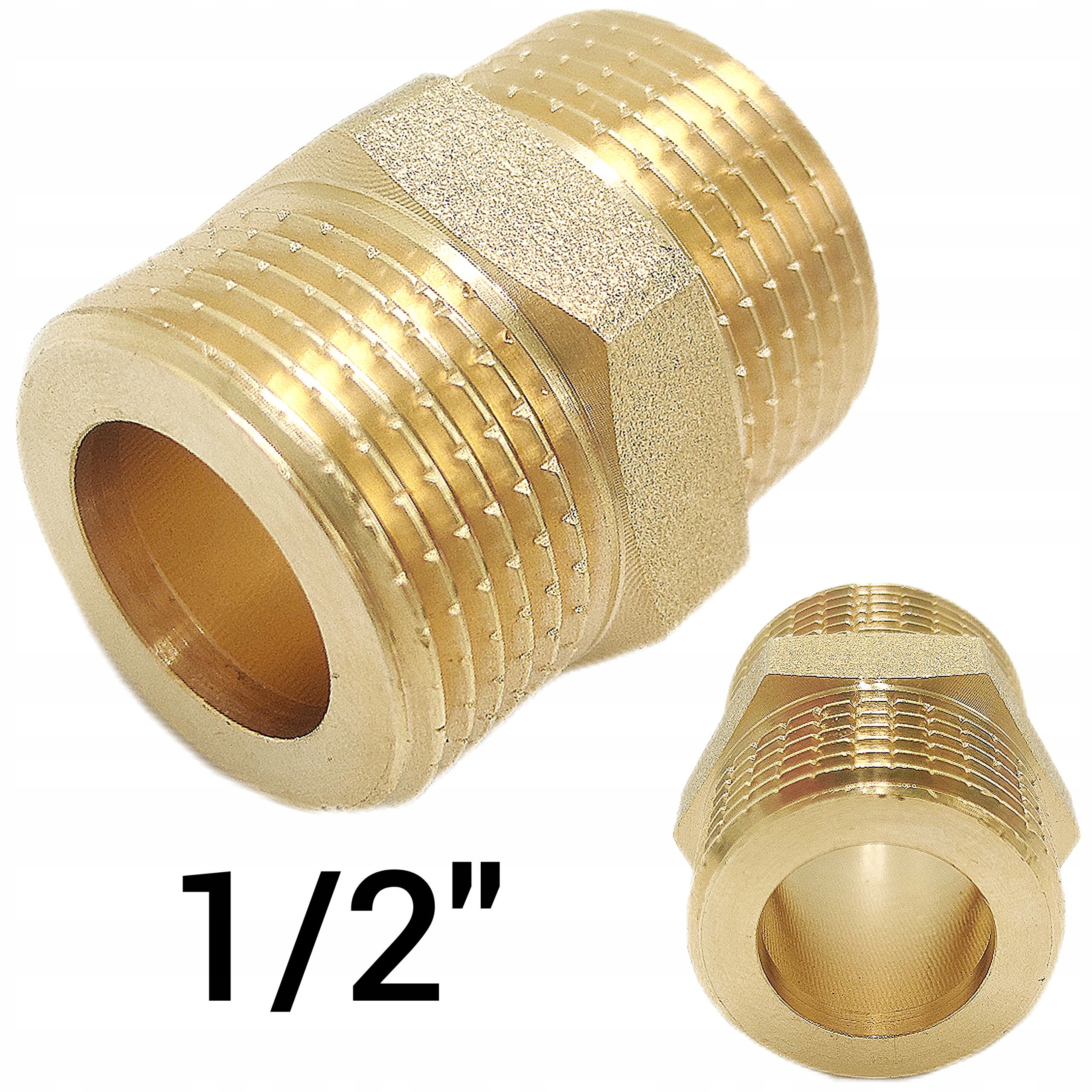 

Nypel Mosiężny Solarny 1/2" Szeroki Z Czołem