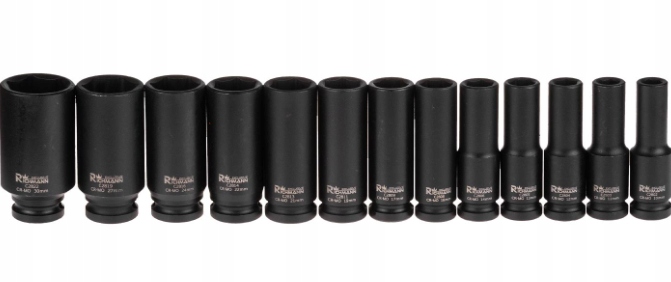 ZESTAW NASADEK UDAR. DŁUGICH 1/2' 10-30MM 13 ELEM.