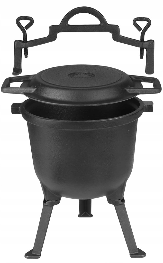 Kociołek Żeliwny Garnek Myśliwski 11L Pieczonki Prażonki 100% Żeliwo Grill