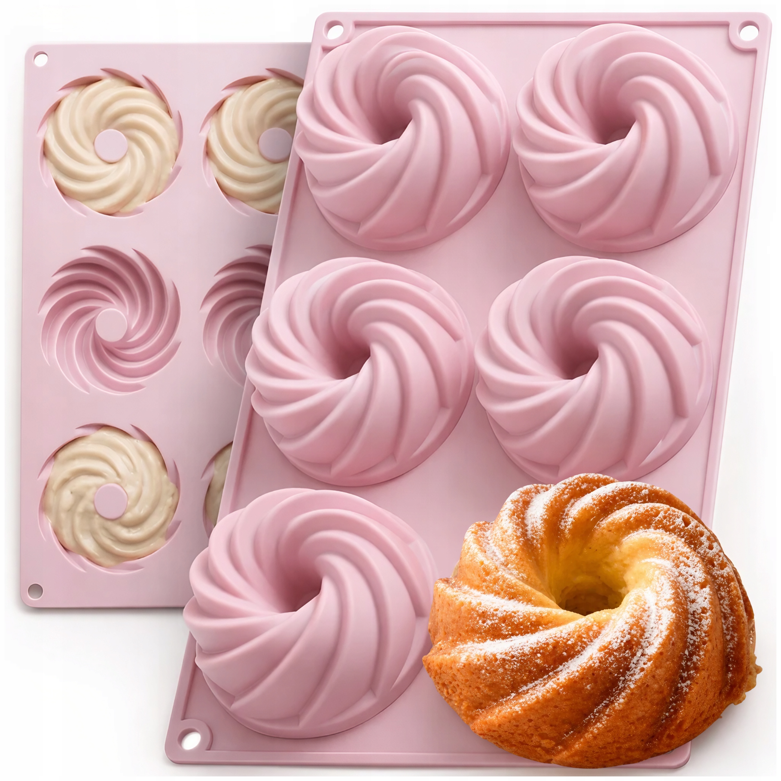 СИЛИКОНОВАЯ ФОРМА ДЛЯ ВЫПЕЧКИ КЕКСОВ С АНТИПРИГАРНЫМ ПОКРЫТИЕМ