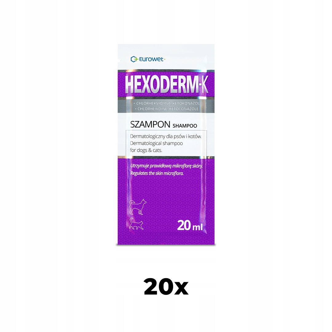 Levně Hexoderm-K šampon sáčky 20 x 20 ml Eurowet
