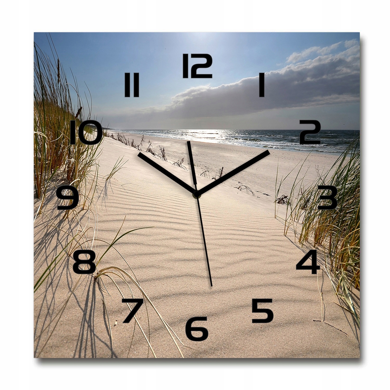 

Zegar ścienny ze szkła, duży Mrzeżyno plaża 60x60