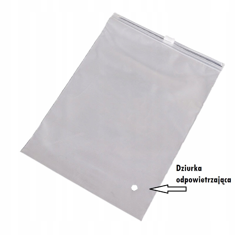 Woreczki strunowe z suwakiem 350x450 10szt Matowe Szerokość produktu 35 cm