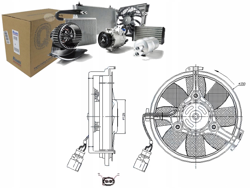 Nissens Ventilátor Chladiče 3BD959455D 8D0959455P