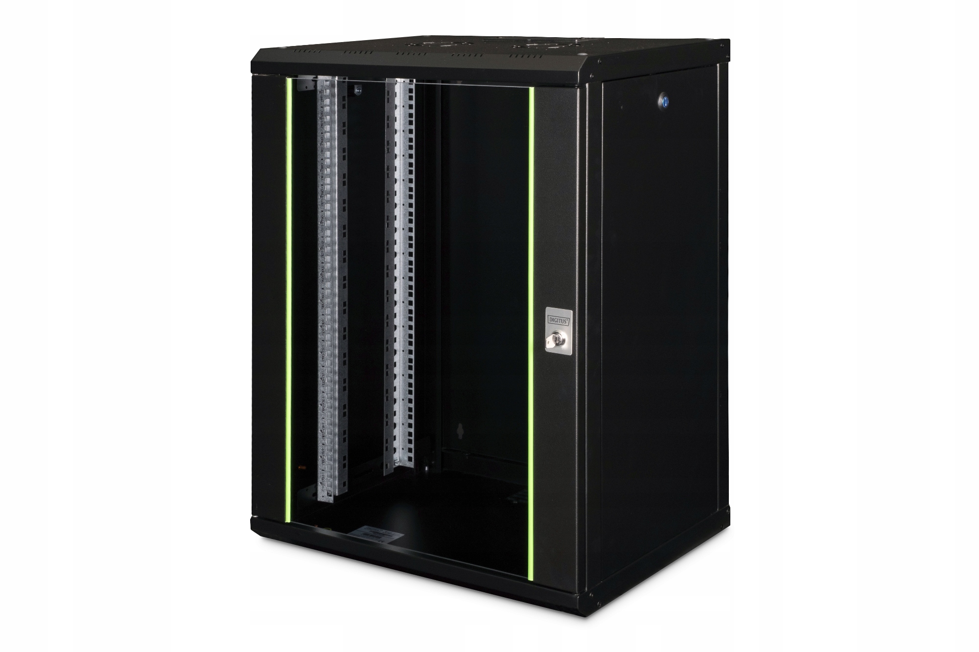 Digitus Szafa sieciowa wisząca 19" 16U 600x450 drzwi szklane czarna