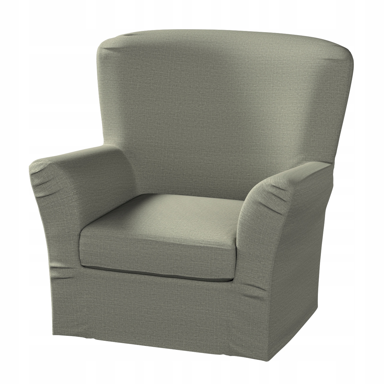 Dekoria Potah na křeslo Tomelilla vysoký s záložkami Ikea šedý