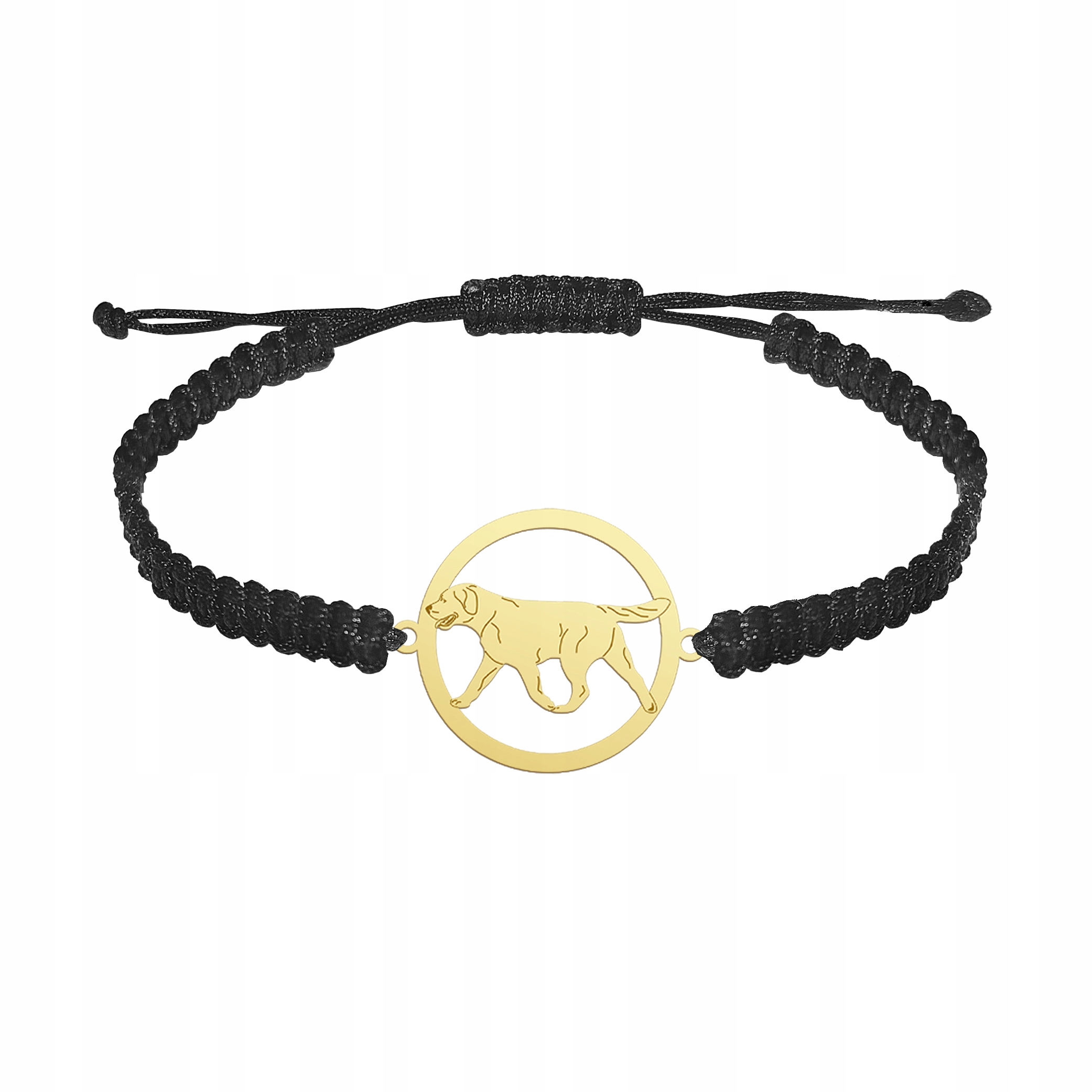 Zlatý náramek z labradorského retrívra 925 Makramé Dárek Gravírování Bonus