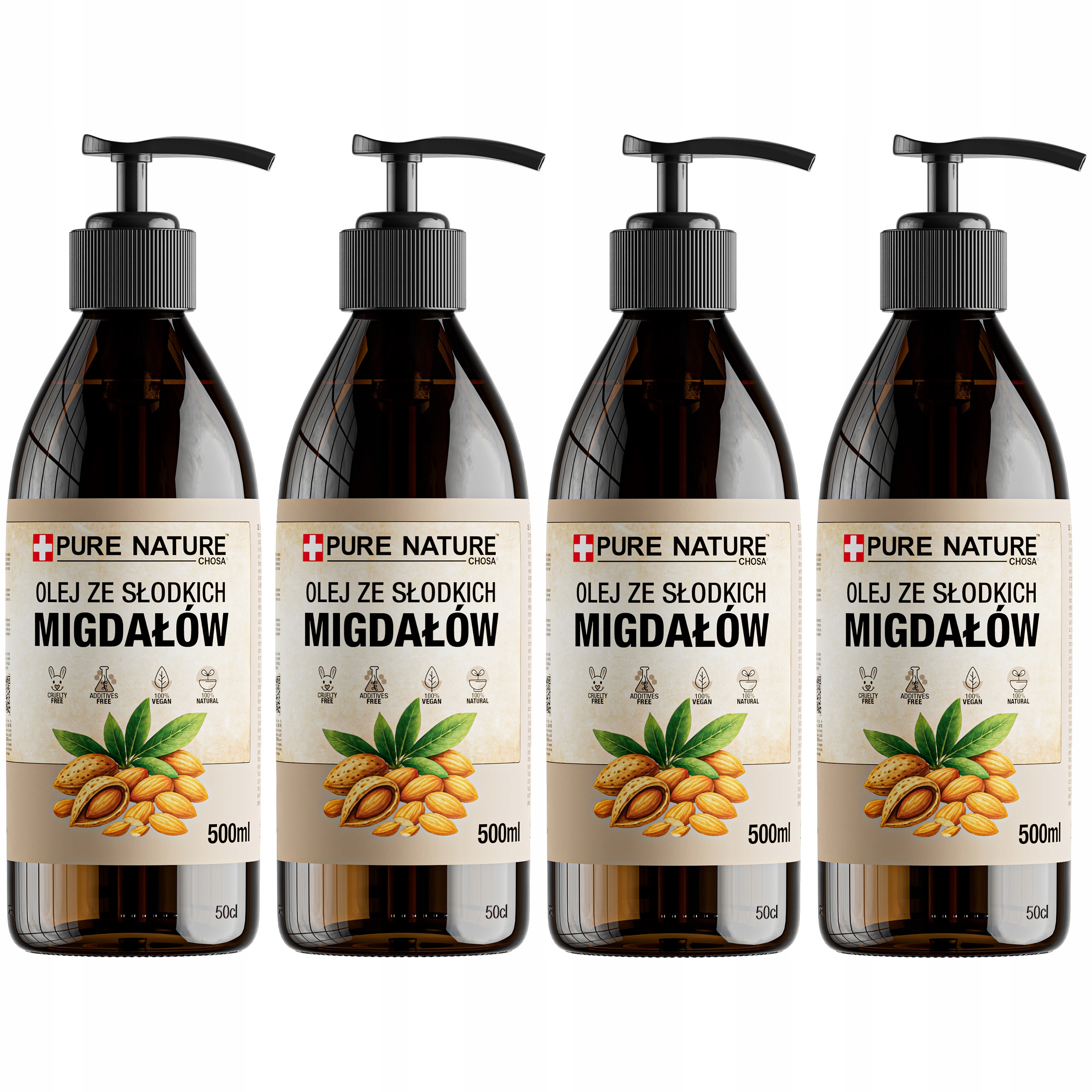 Mandlový Olej Ze Sladkých Mandlí Dávkovač 4 x 500 ml 0,5 l