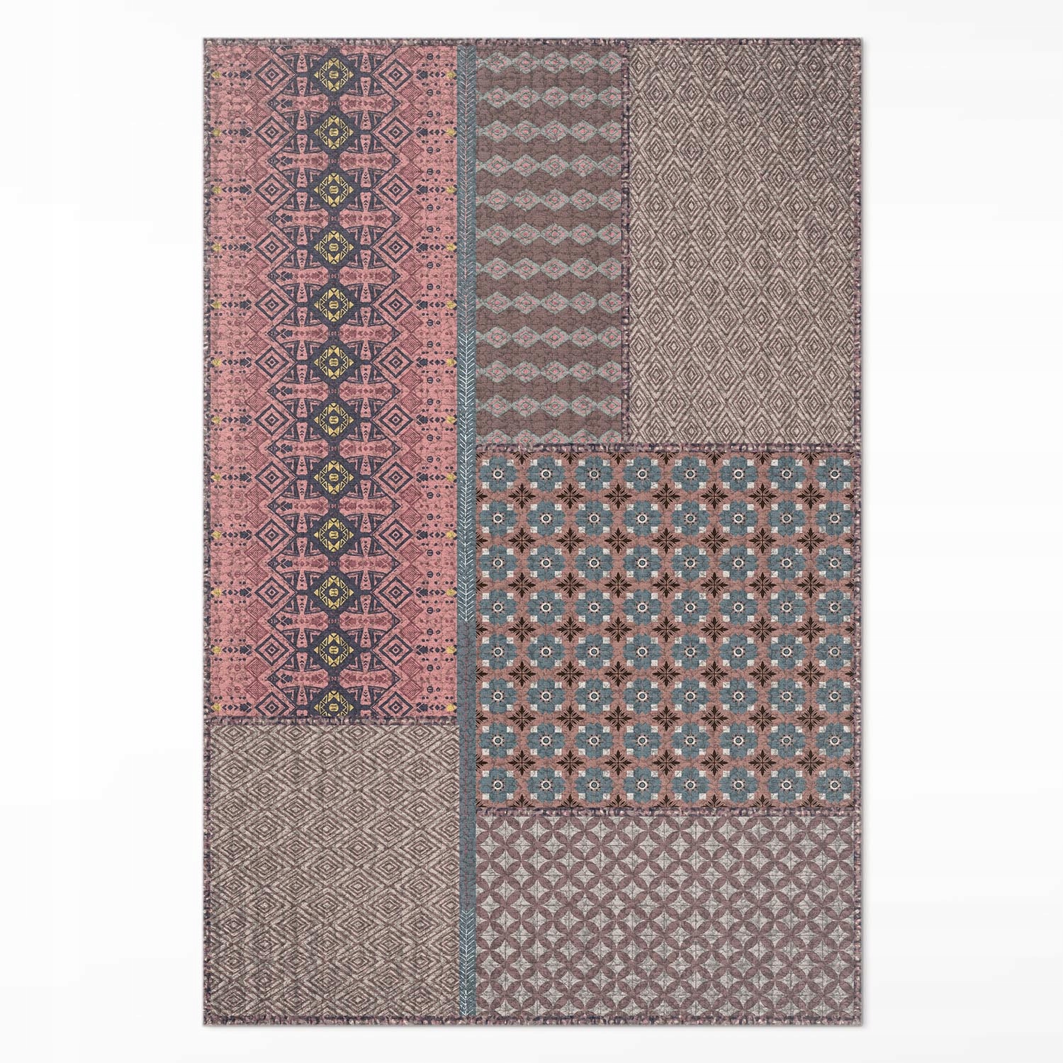 Behúň Vinylový Loft Aztécky vzor imitácia vzorovanej tkaniny 100 x 150 cm