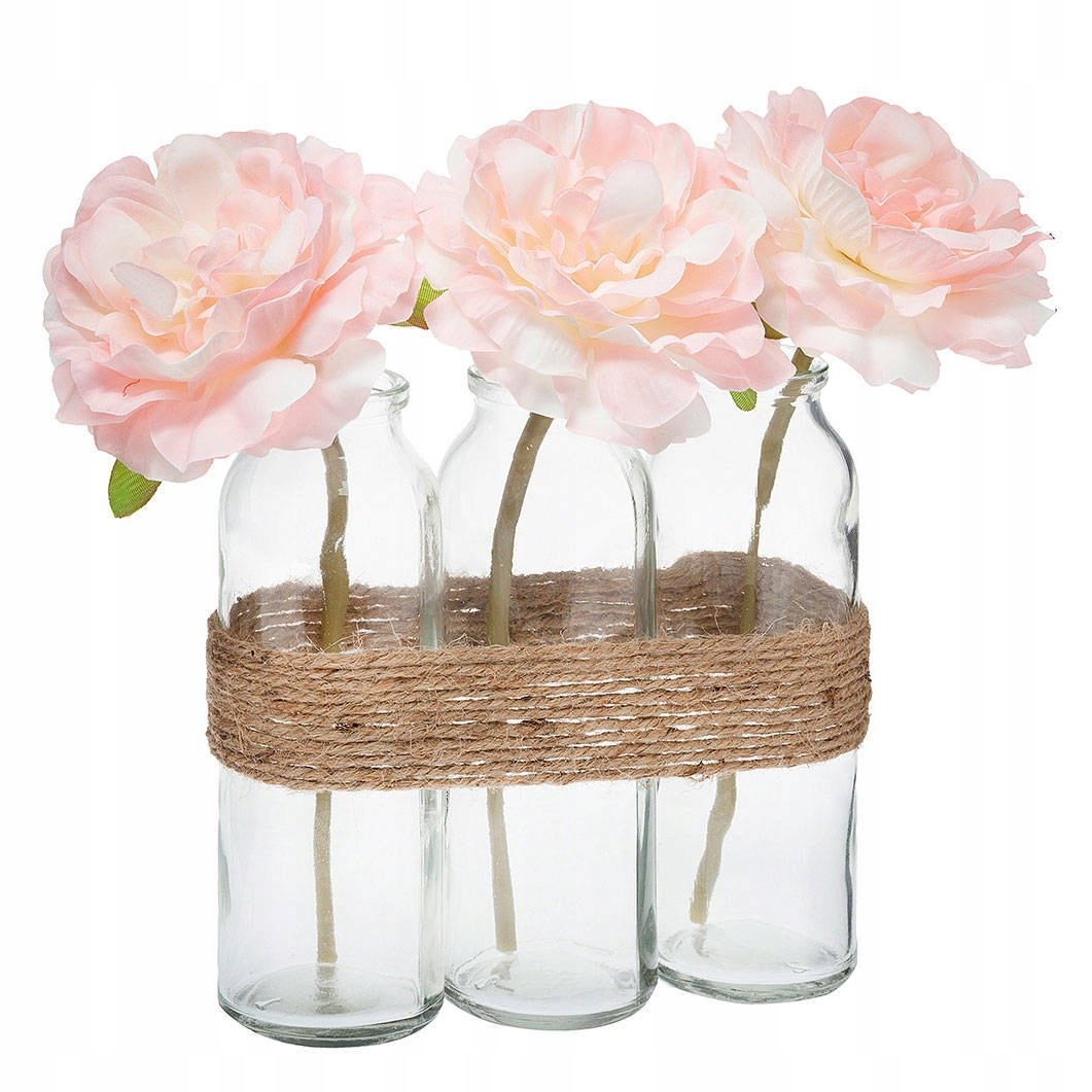 

Kwiaty W Wazonie sztuczne rośliny Różowe 19x23cm