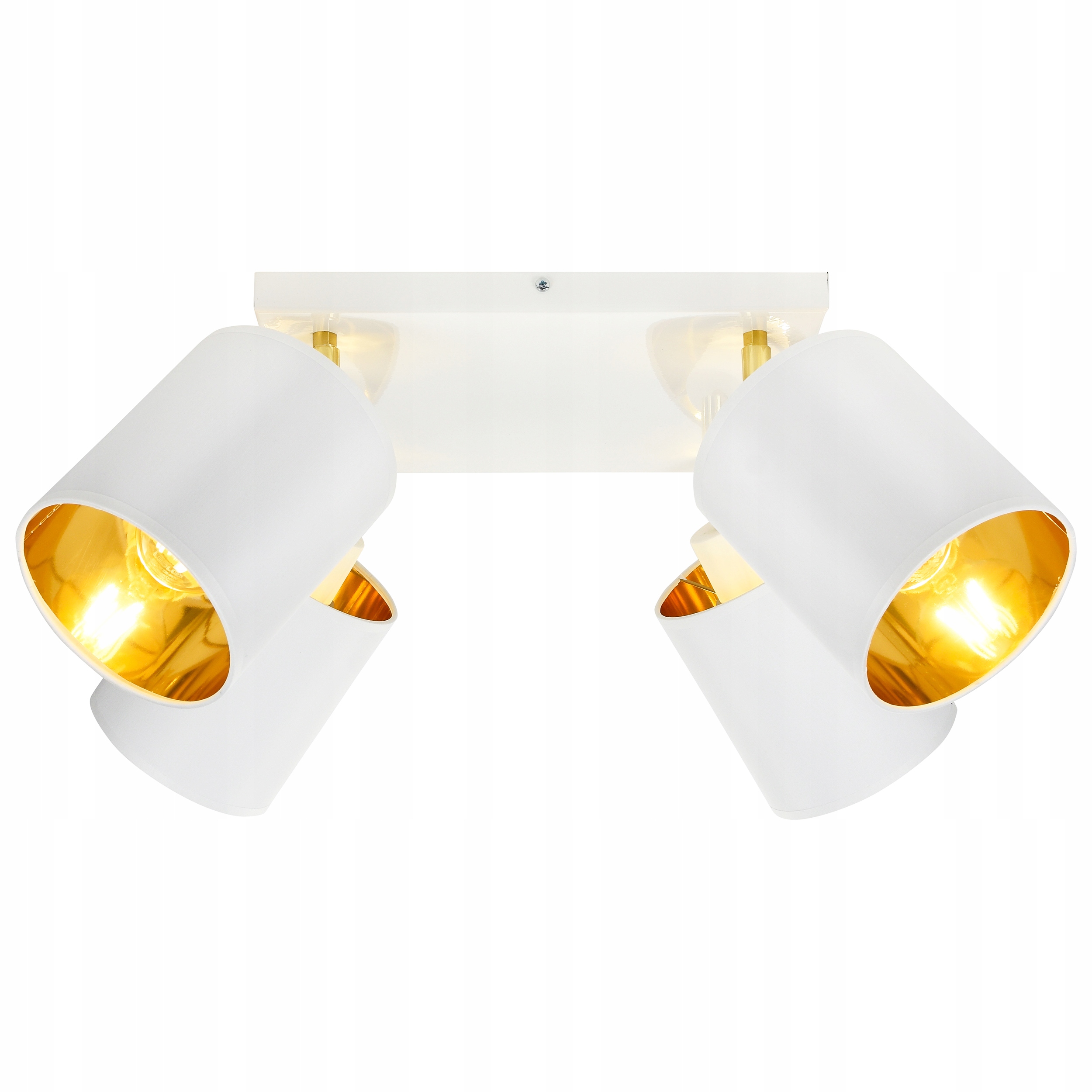

Lampa Wisząca Sufitowa Żyrandol Plafon Biały Złoty