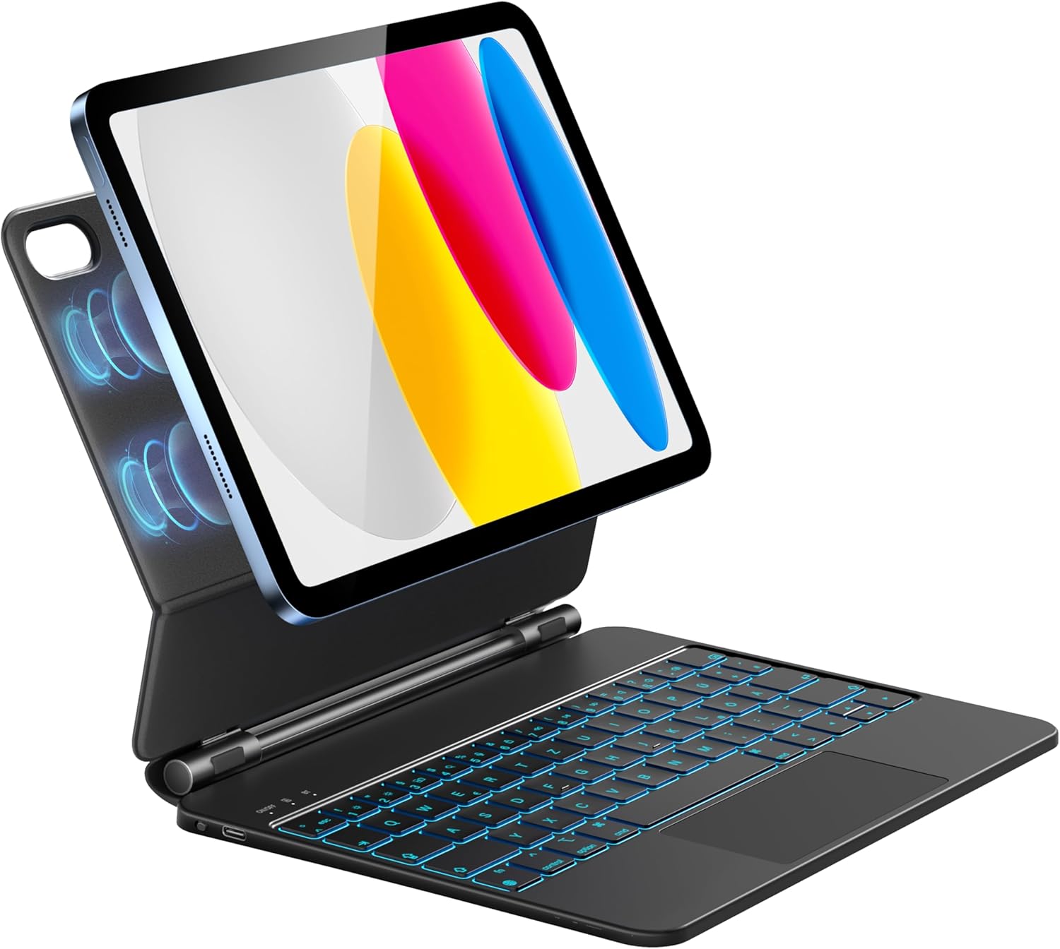 Pouzdro s klávesnicí pro iPad 10. generace 10,9″ Hou MF-10 Bluetooth touchpad Qwertz