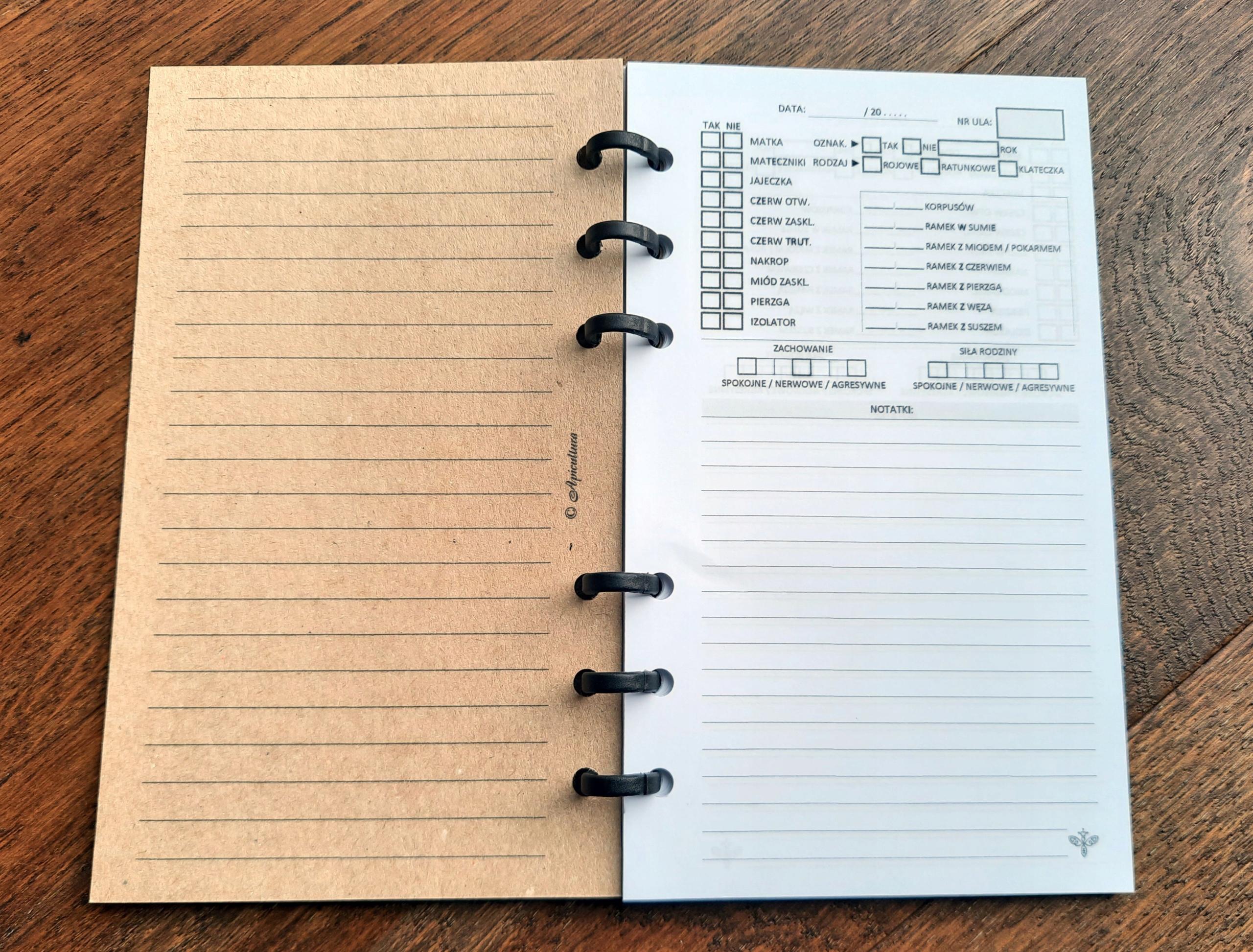 Notes pasieczny Notatnik pszczelarski RING - A6 Kod producenta A600C3