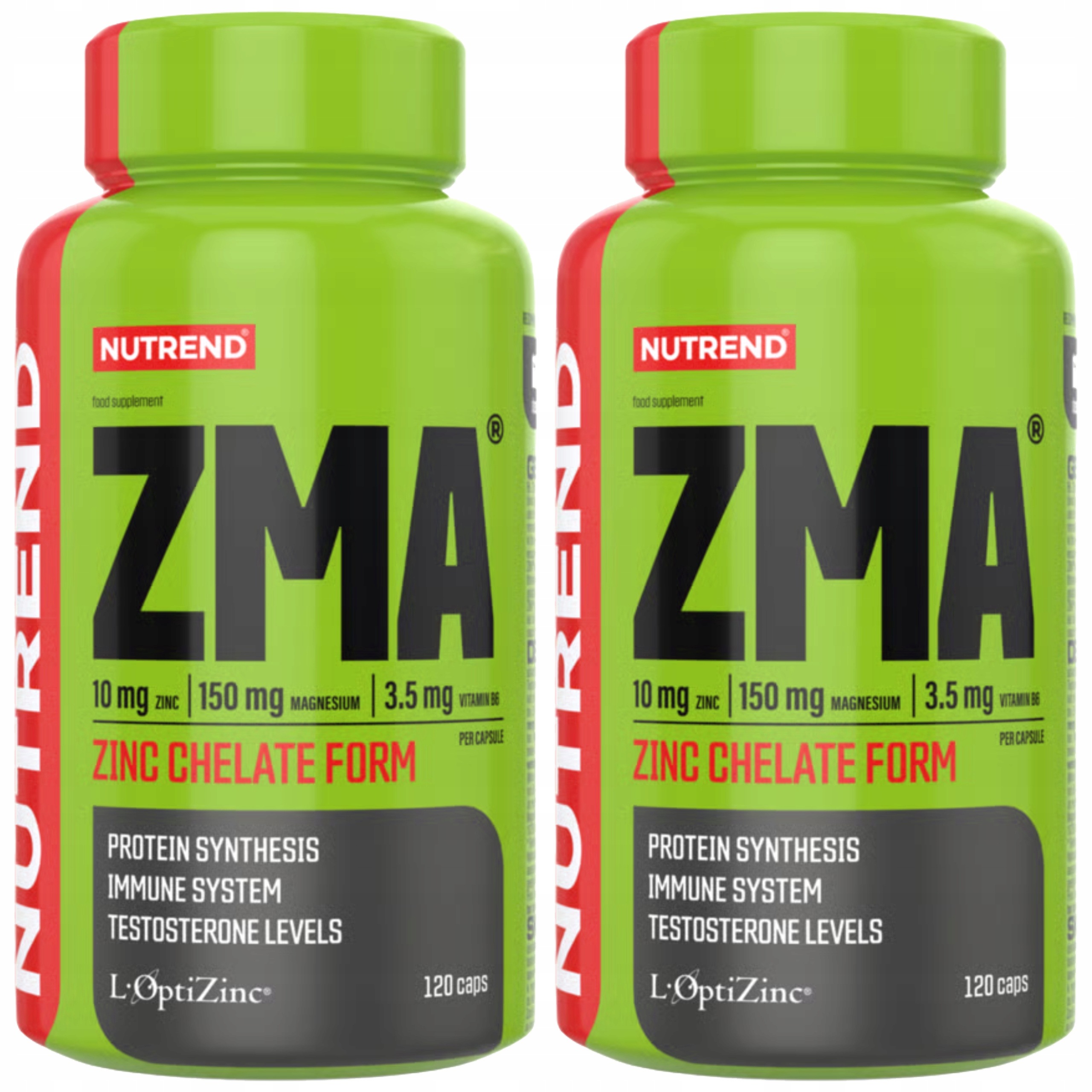 2x Zma Hořčík Zinek Vitamín B6 Regenerace Spánek Síla 120 kapslí Nutrend