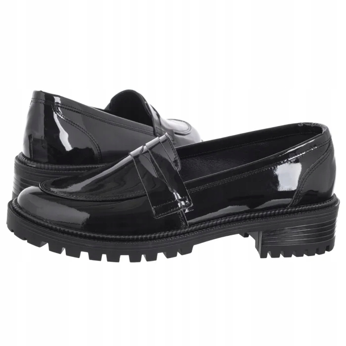 Dámské boty Polobotky Mokasíny Nepeke Ines Černé Lakované