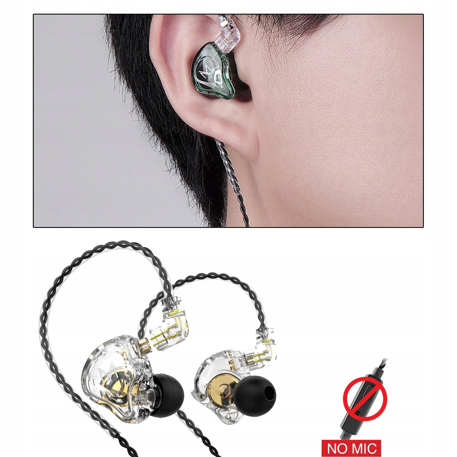 Słuchawki douszne z monitorem 1BA 1DD Hybrid Producent bez marki