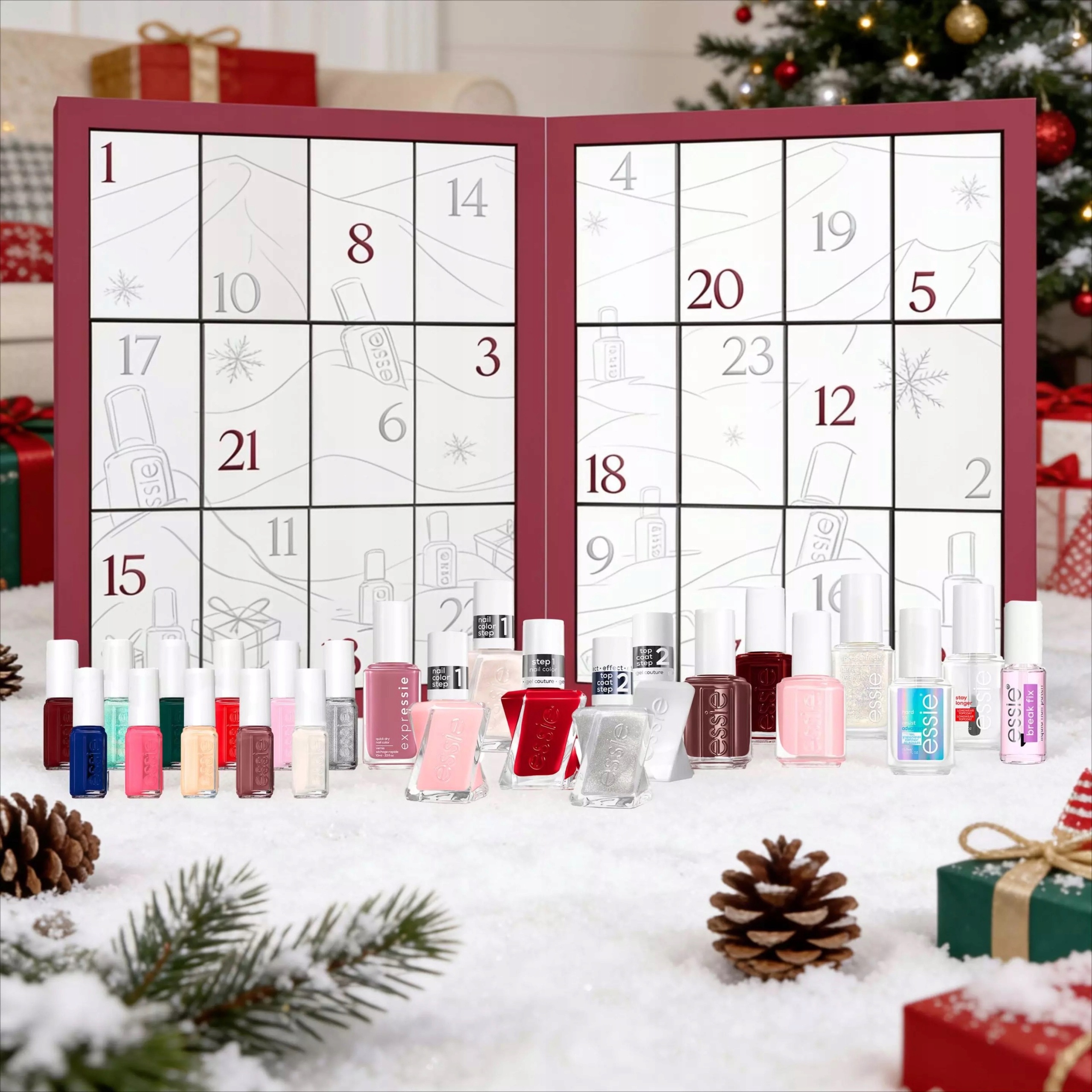 Адвент-календарь Essie 2026, 21 лак для ногтей и 3 средства для ухода — фото 7