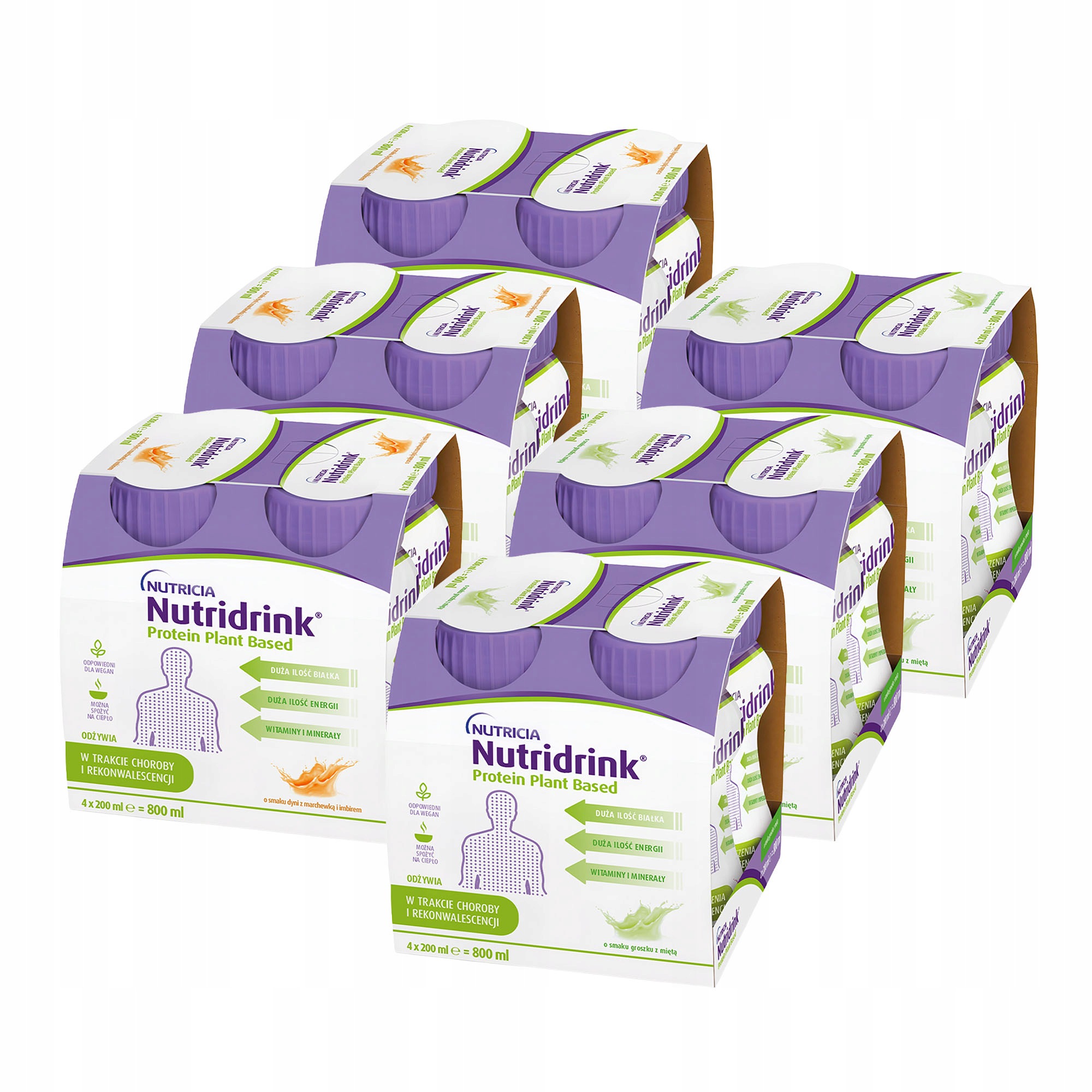 Nutridrink Protein Plant Based Różne Smaki Zestaw 24 x 200 ml