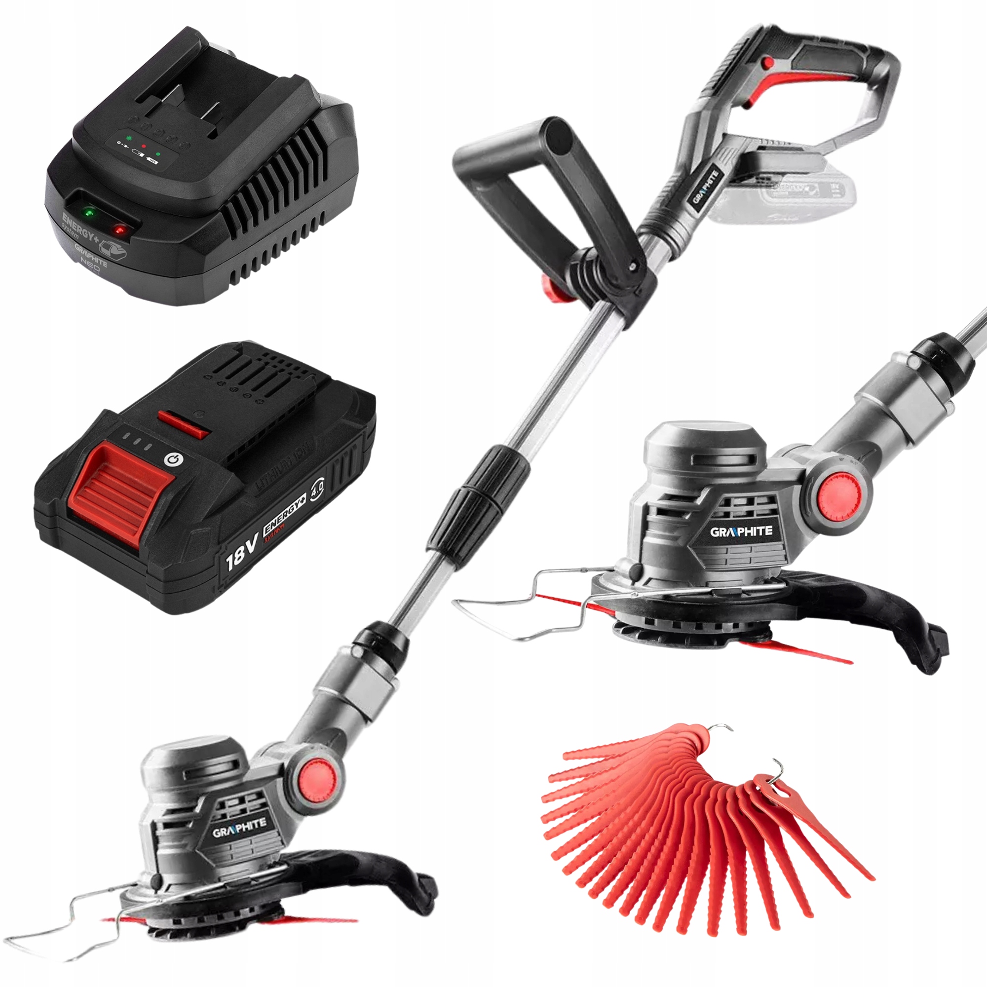 Graphite Podkaszarka Kosa Akumulatorowa Akumulator 4 Ah Ładowarka