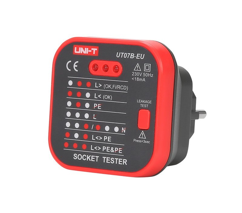 

Uni-T UT07B-EU Tester gniazd sieciowych z Rcd