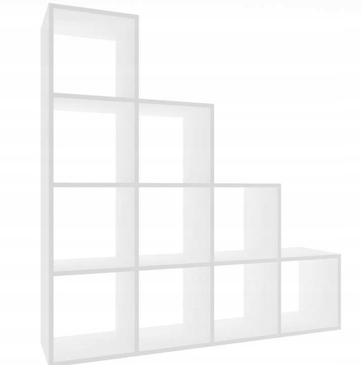 Regał schodkowy 4x4 Biały