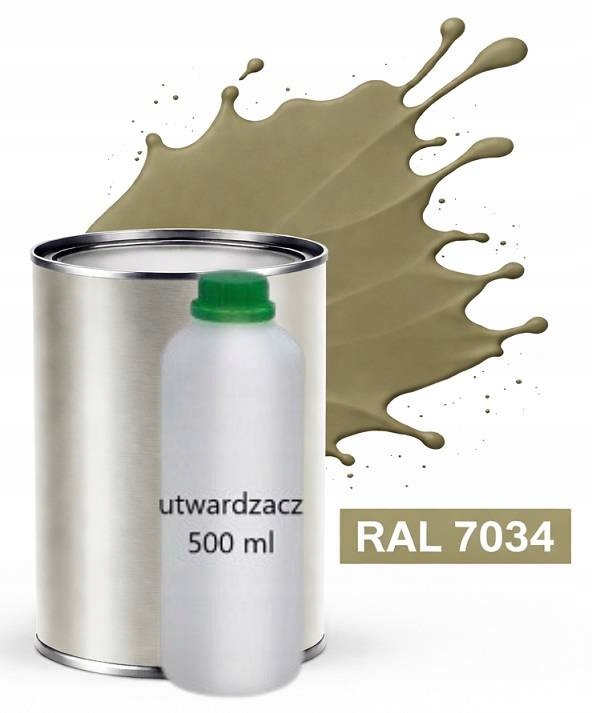 Ral 7034 Polyuretán Akryl 2:1 1 L Pololesklý Lak Tužidlo Normal 0,5 L