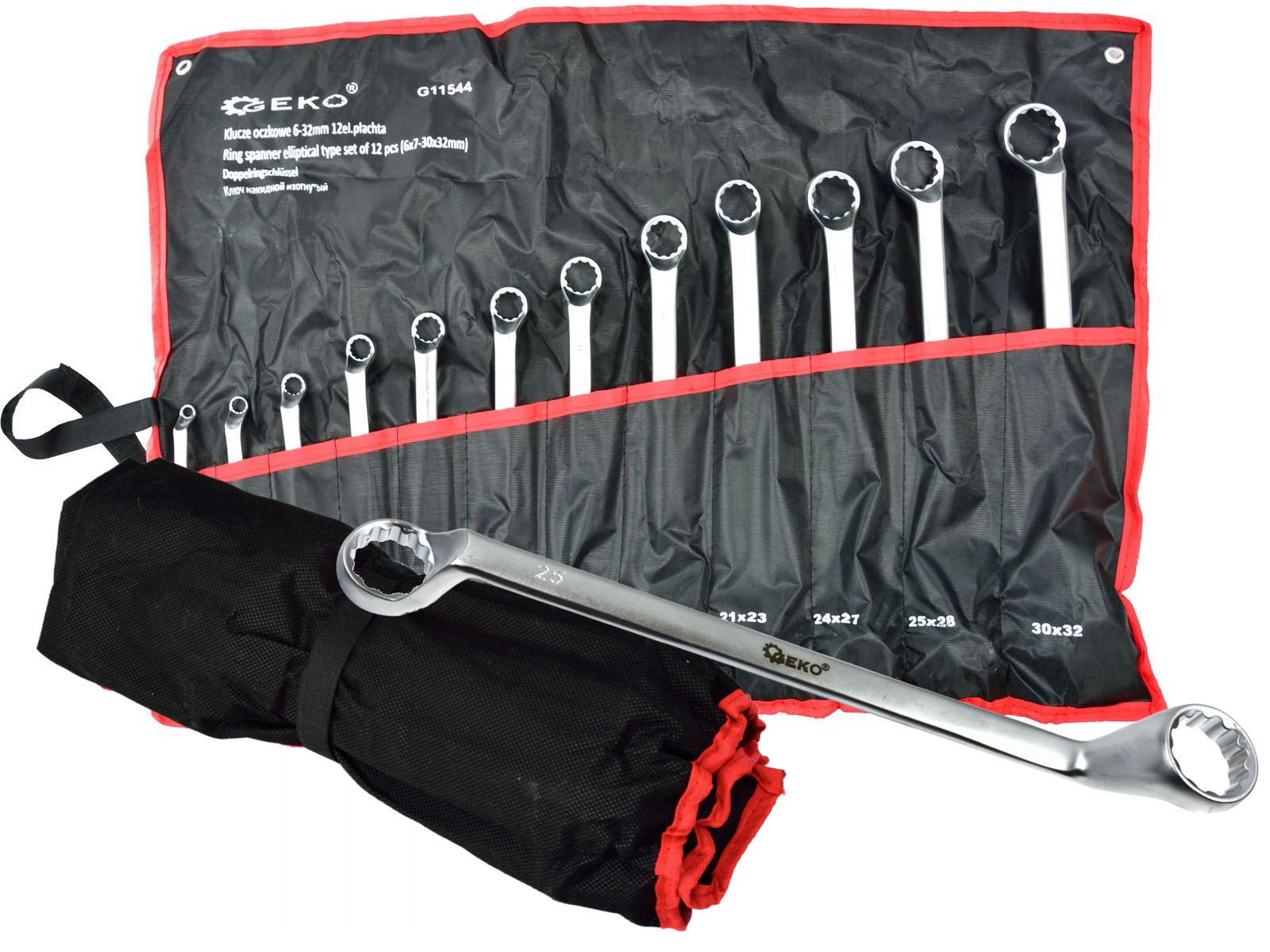 

Klucze Oczkowe Gięte 6-32 MM Zestaw Kluczy 12EL