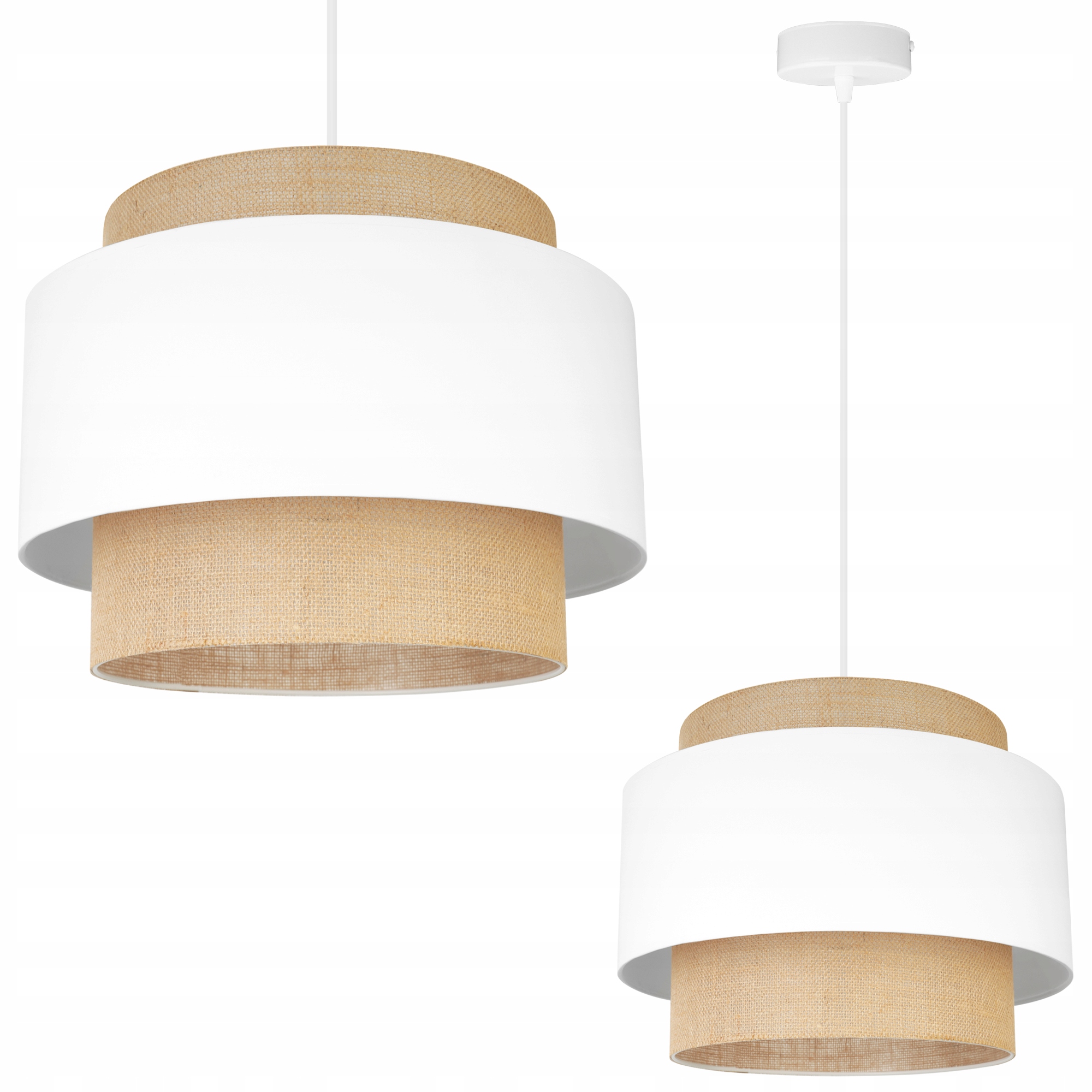 

Lampa Wisząca Żyrandol Sufitowa Abażur Boho Juta