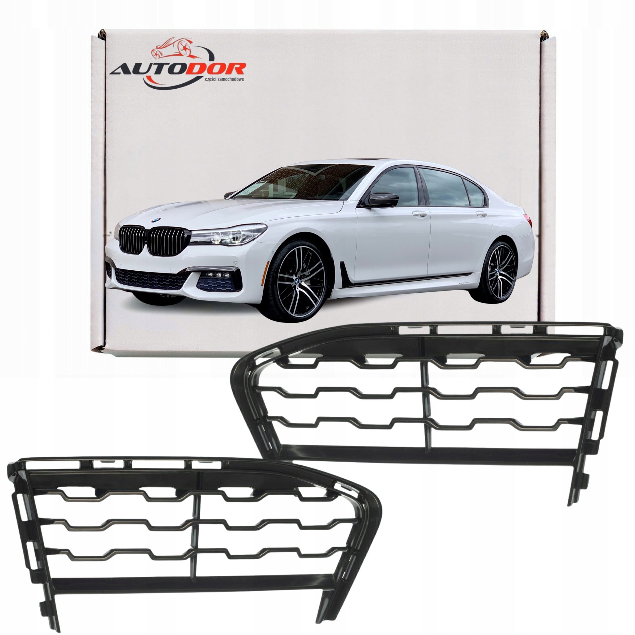 Bmw 7 G11 G12 M Balíček Atrapy Mřížky Nárazníku Krytky Komplet Levá Pravá