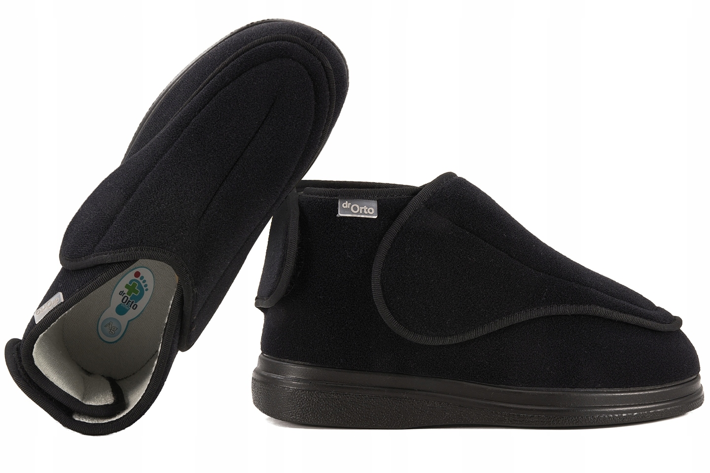 Befado 163D002 Dr Orto Textilní Domácí Pantofle Plné Na Suchý Zip 38