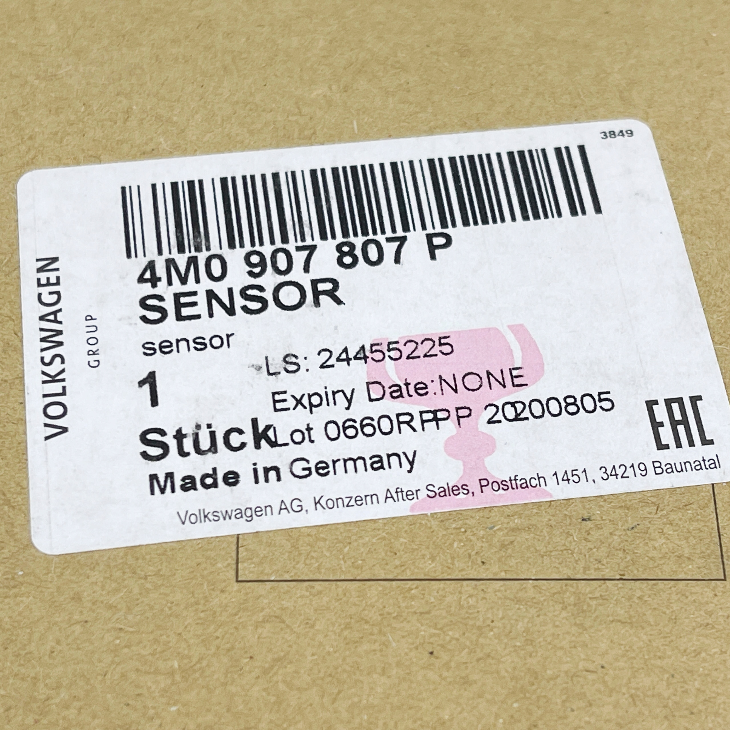 Sonda lambda NOX 4M0907807P AUDI Q7 3.0 TDI Typ samochodu Samochody osobowe