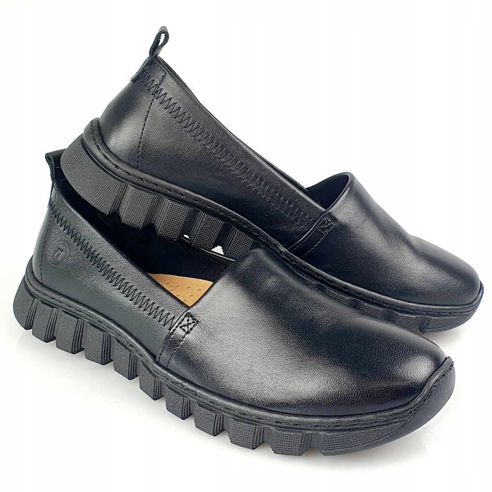 MOKASYNY NESSI CZARNE 23430 r. 37 Kolor czarny