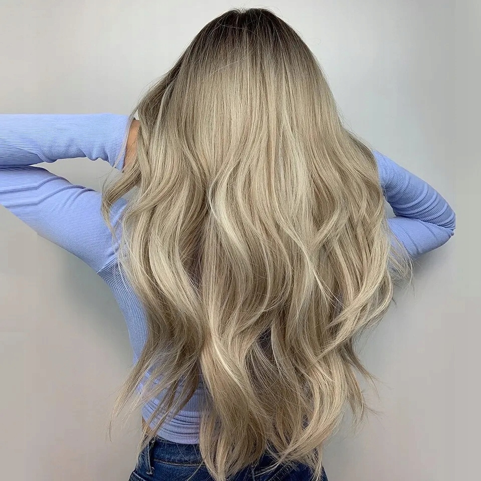 Peruka blond długie włosy ombre 60cm blondynka jak naturalne