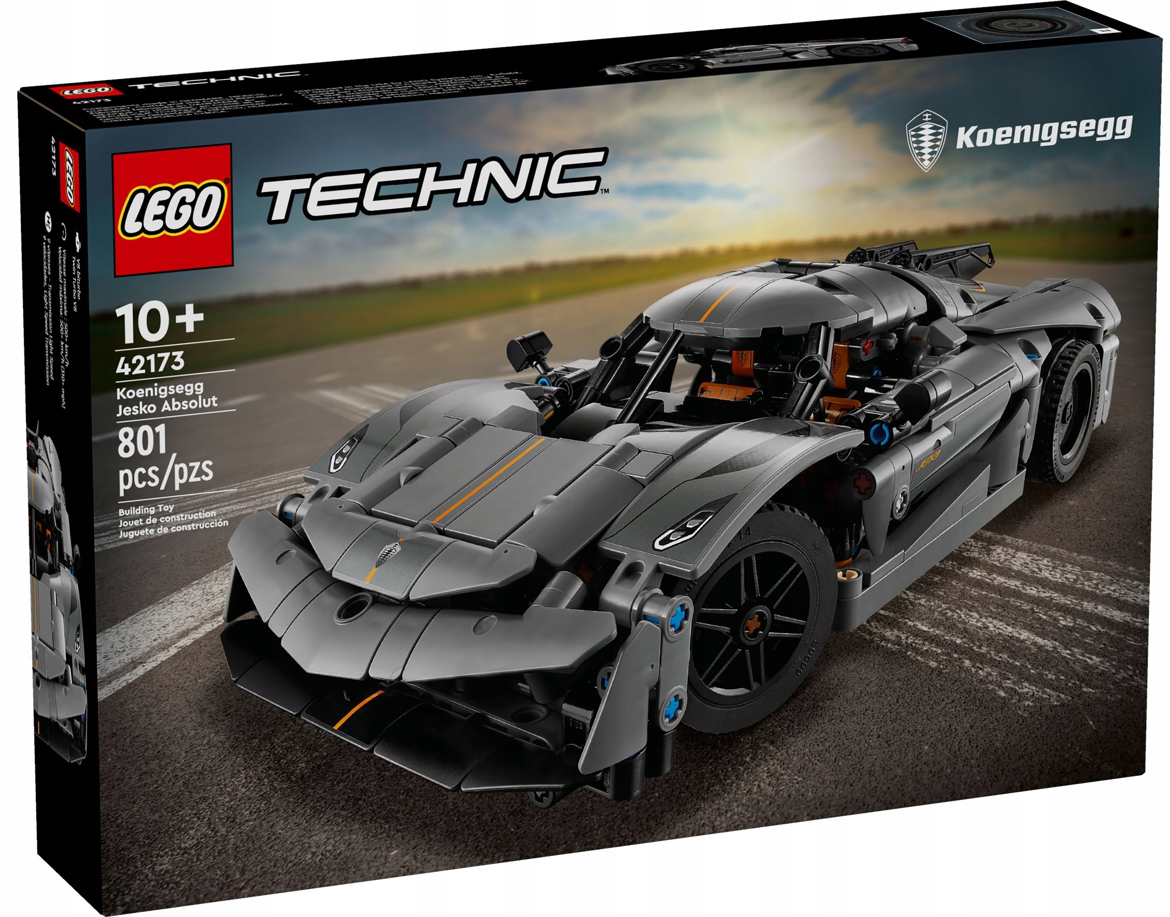 Lego Technic Šedé Hyperauto Koenigsegg Jesko Absolut Sada 42173