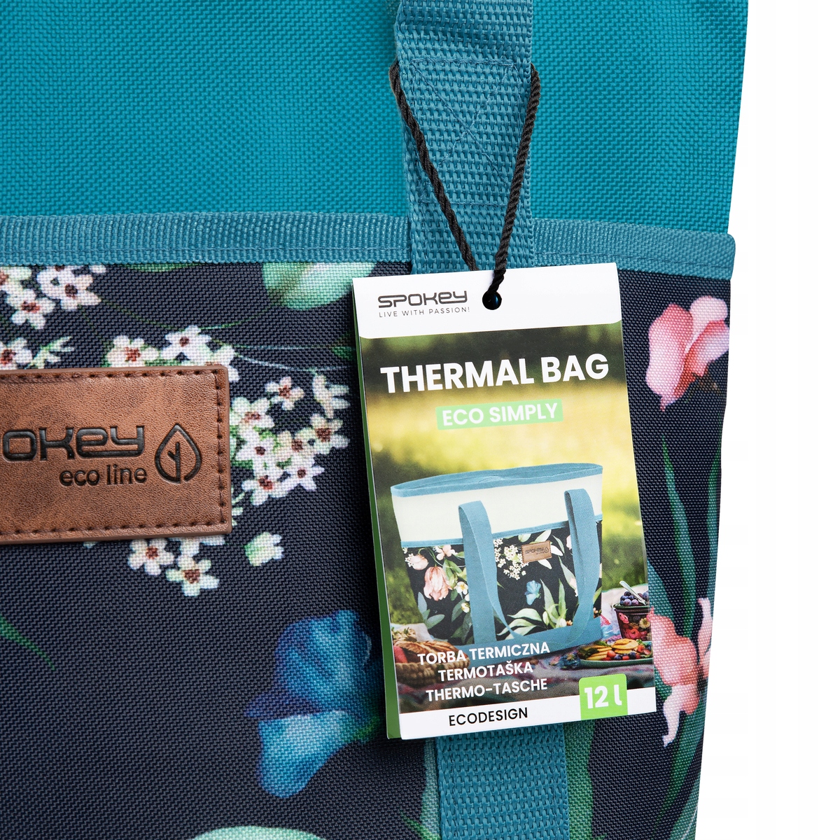 BOJKA RATOWNICZA ASEKURACYJNA DESKA DO PŁYWANIA + torebka plażowa 12 L Kolor dominujący odcienie niebieskiego